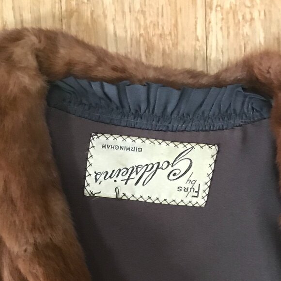 Vintage mink fur coat (size M, reddish brown), Goldstein's Birmingham, AL - Picture 7 of 11